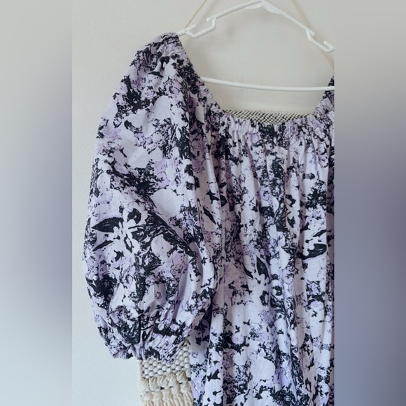 Remain Birger Christensen Una Organic Cotton Poplin Midi Dress Puff Sleeves - Picture 3 of 6